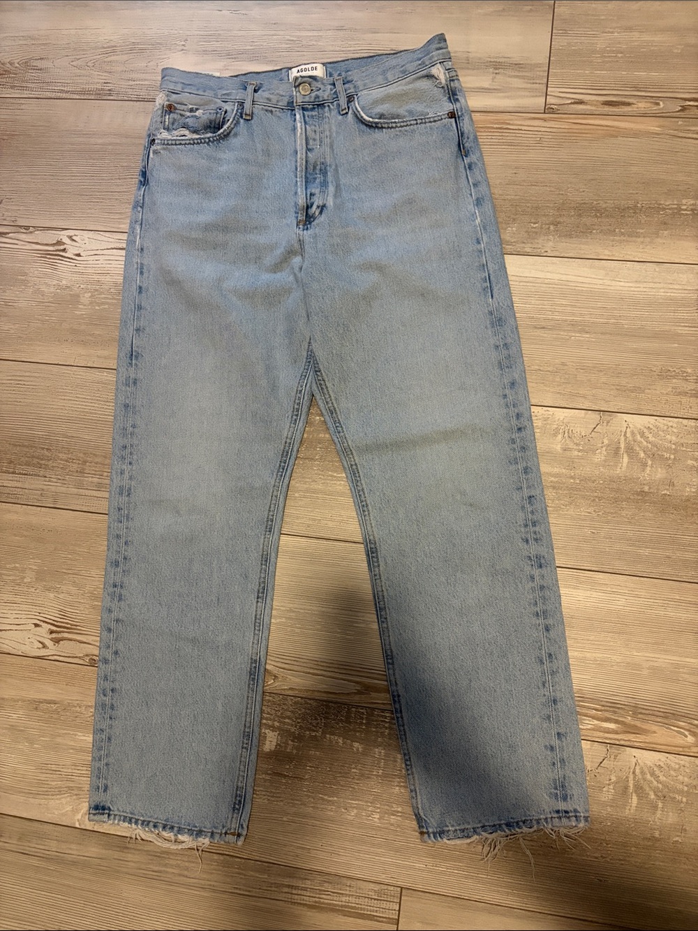 Agolde 90’s Mid Rise Loose Fit Jeans Size 29 Light/mid Wash - Picture 3 of 12